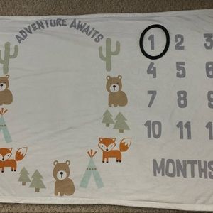 Woodlands milestone blanket